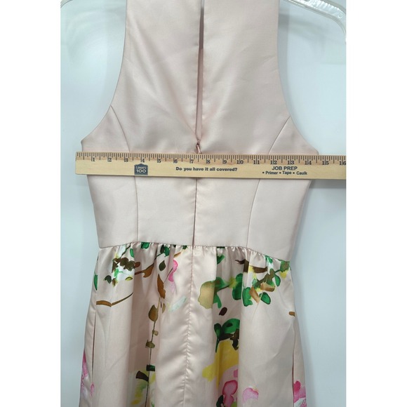 Alfred Sung‎ Floral Maxi Dress Sleeveless Blush Bouquet Gown Size 4 - Picture 11 of 13